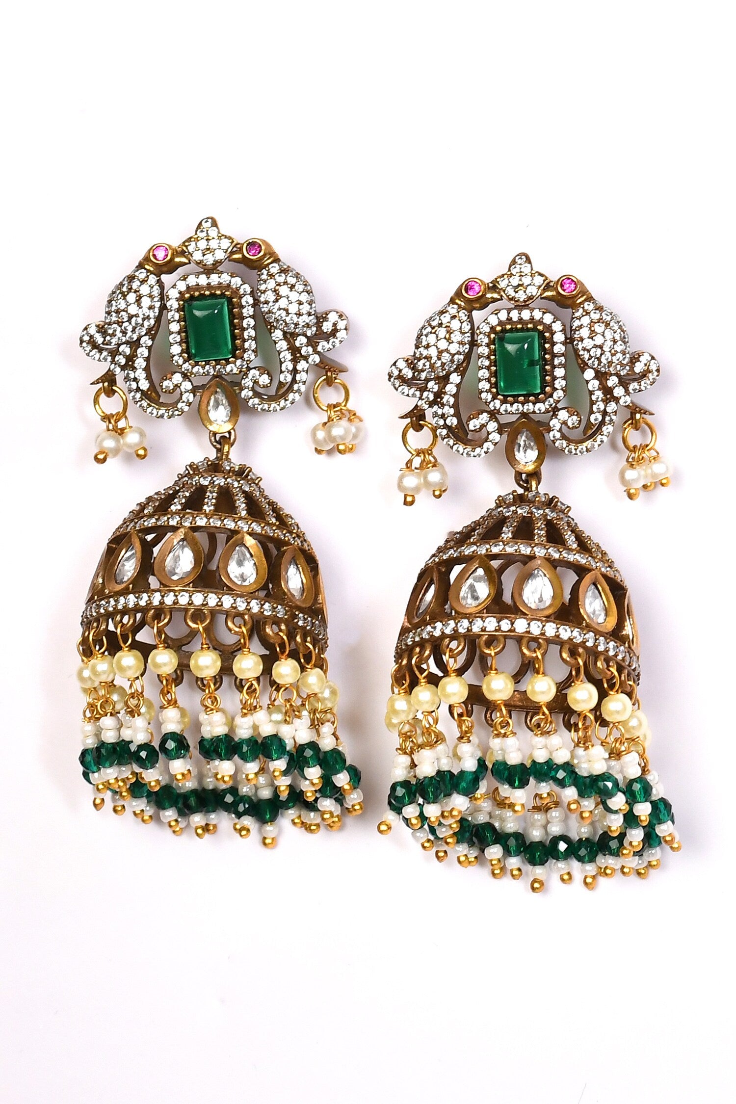 Stone Studded Jhumkas 