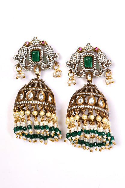 Stone Studded Jhumkas 
