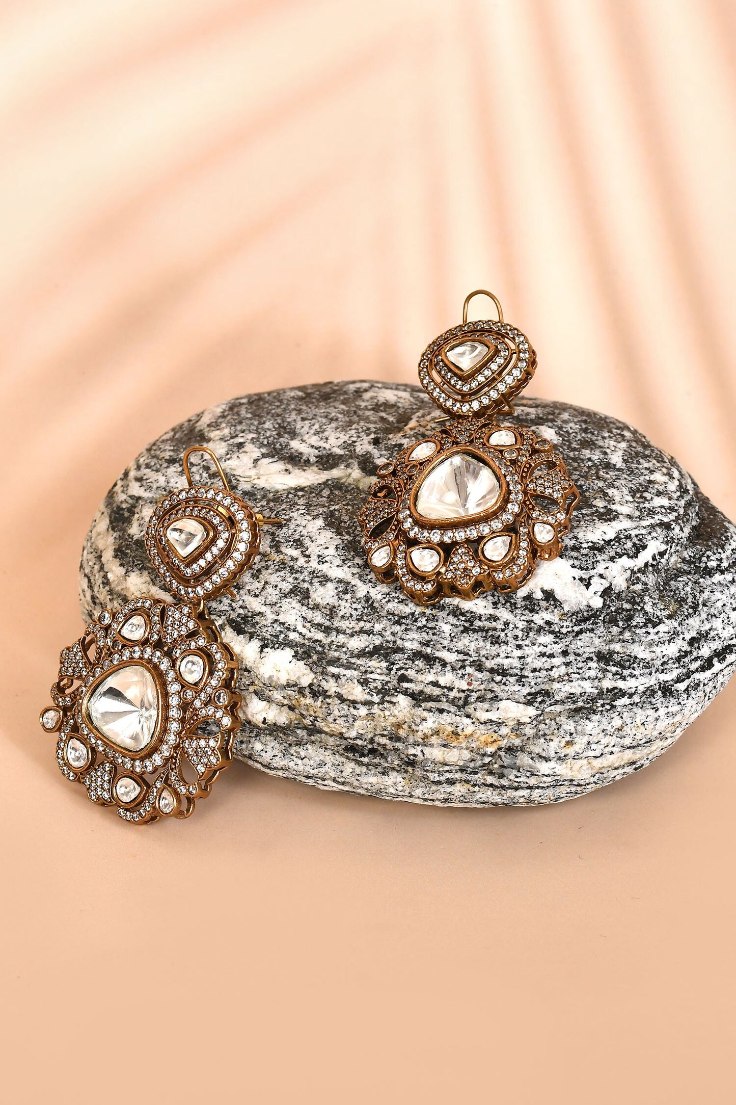 Stone Studded Dangler Earrings 