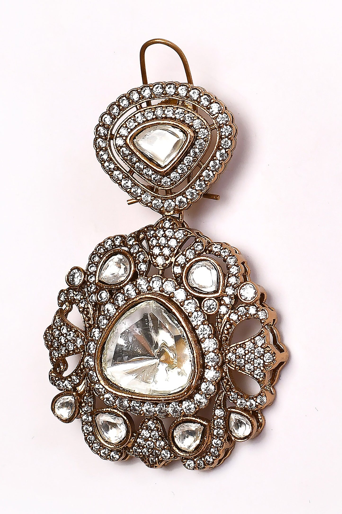 Stone Studded Dangler Earrings 