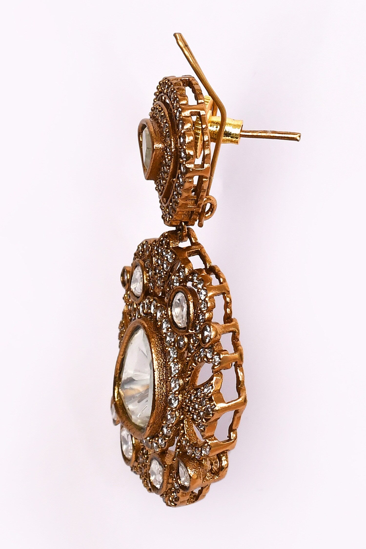 Stone Studded Dangler Earrings 
