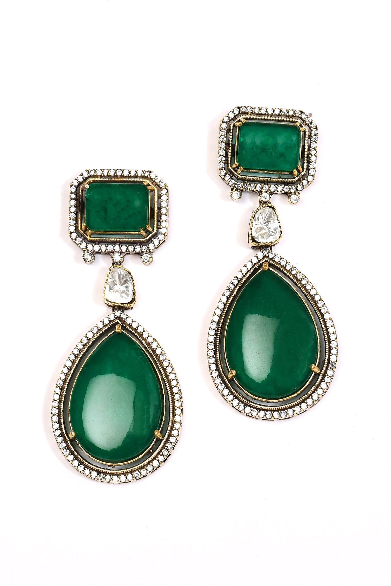 Stone Embellished Three-Layer Necklace Set 