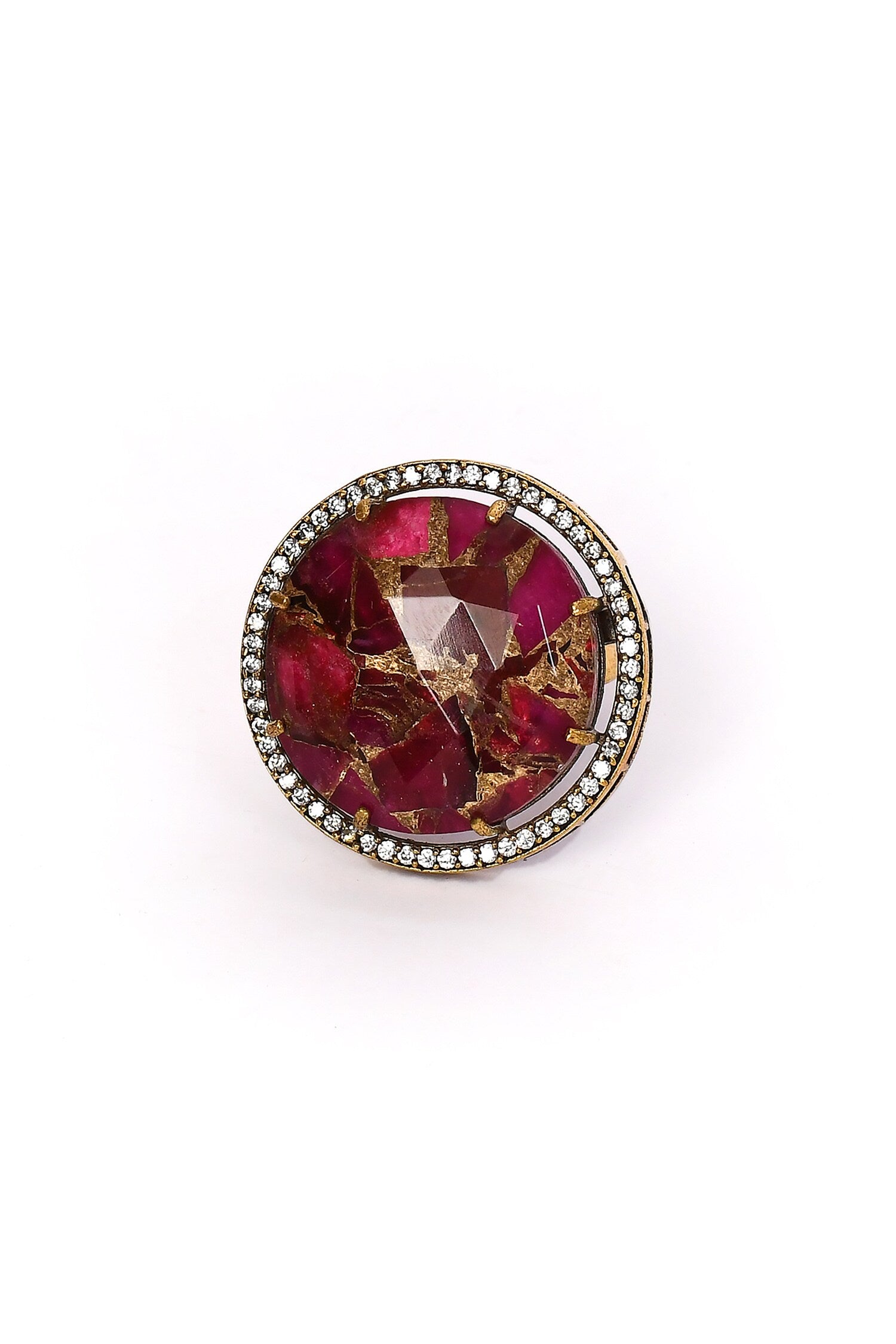 Ruby Stone Studded Ring 