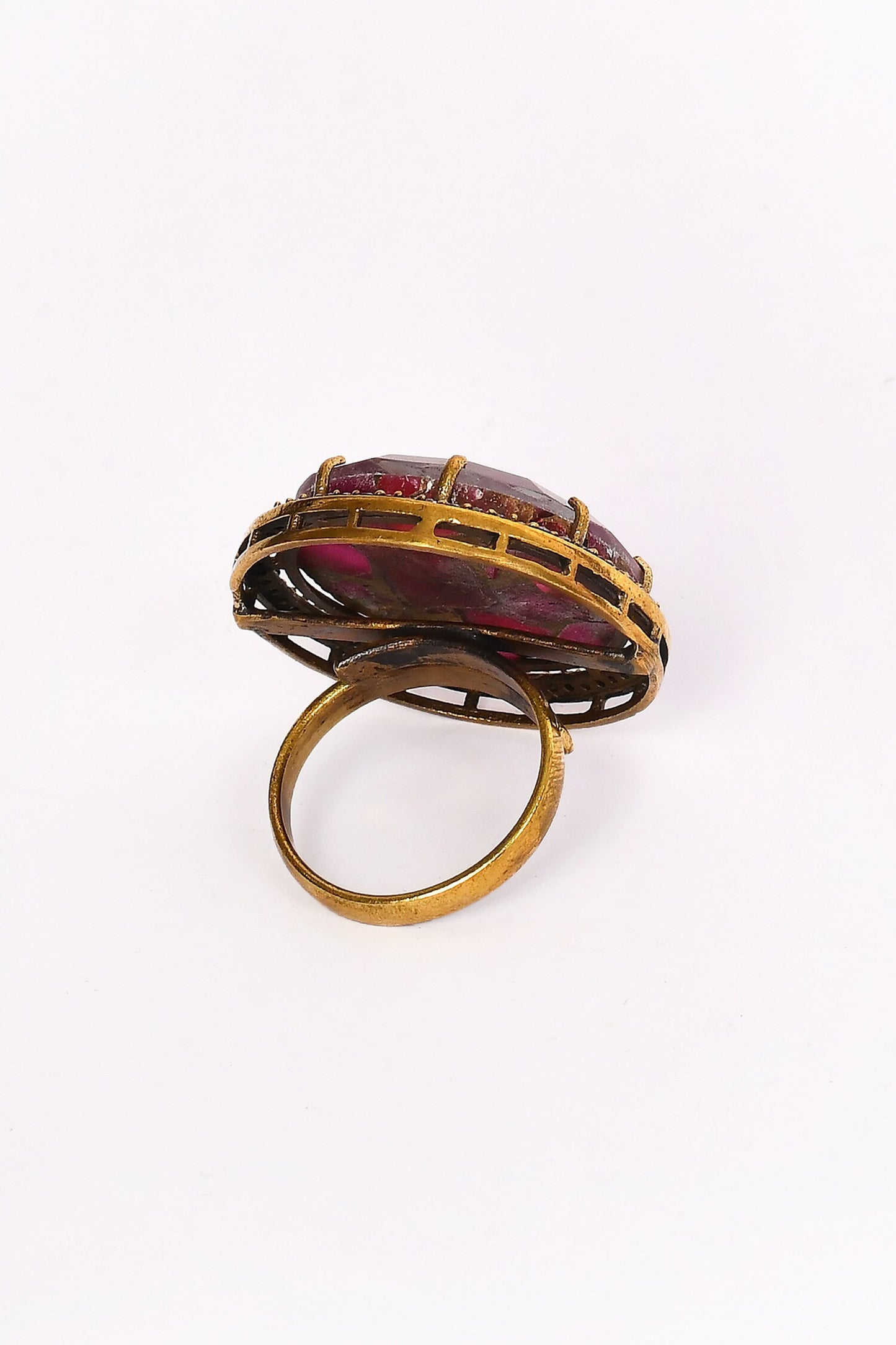 Ruby Stone Studded Ring 