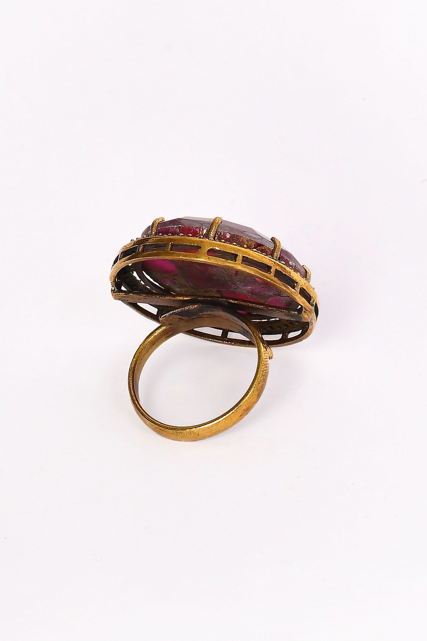 Ruby Stone Studded Ring 