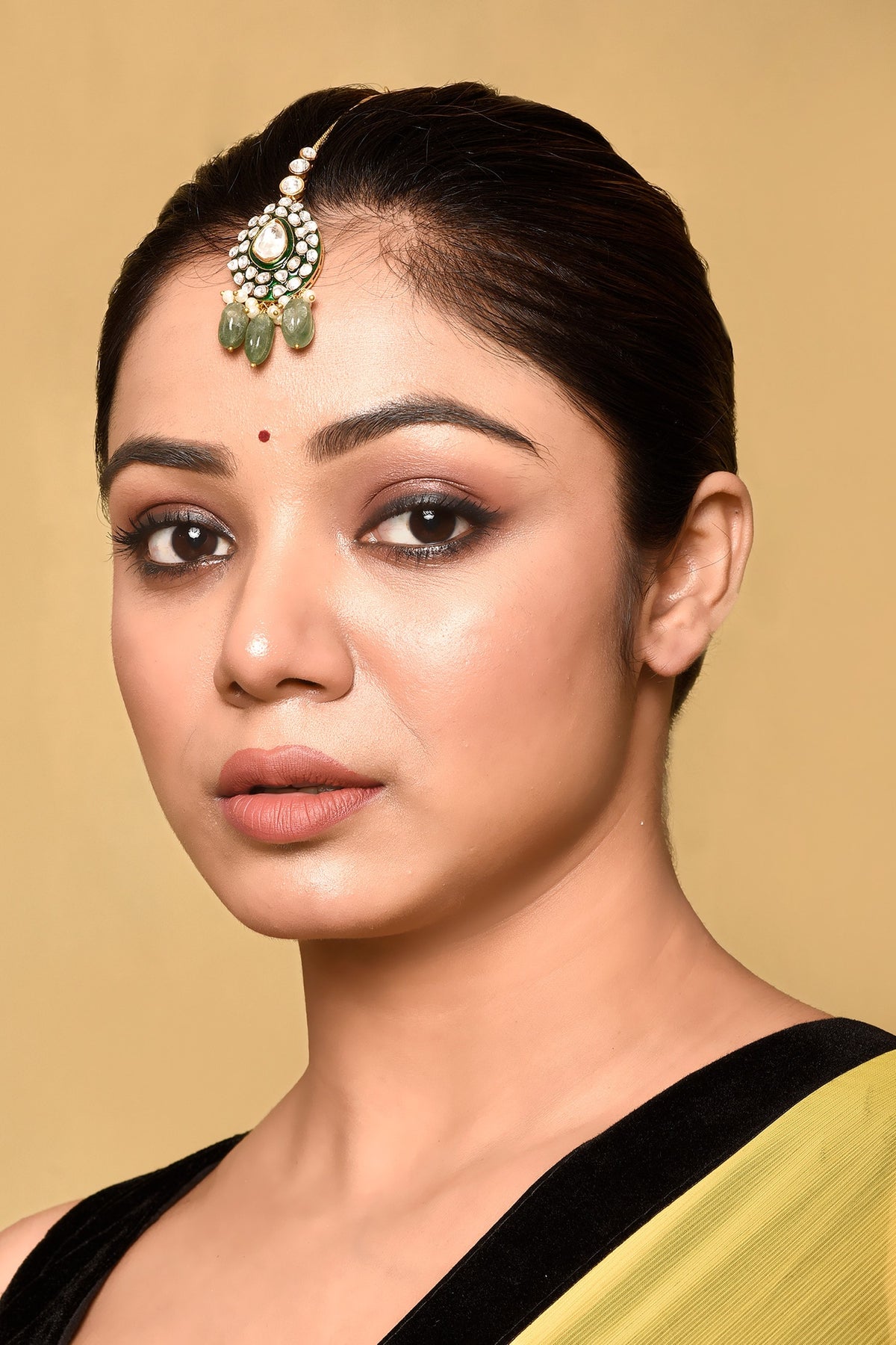 Stone Embellished Drop Maangtikka 