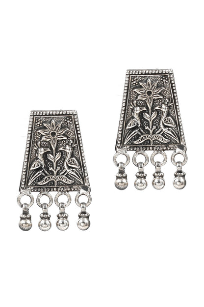 Ghungroo Drops Oxidized Earrings 