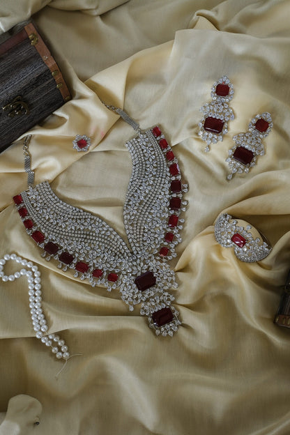 Victorian Cut Work Necklace Set 