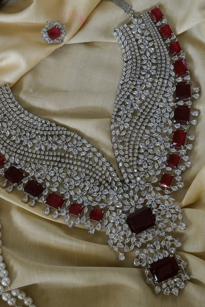 Victorian Cut Work Necklace Set 