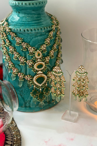 Stone & Kundan Layered Necklace Set 