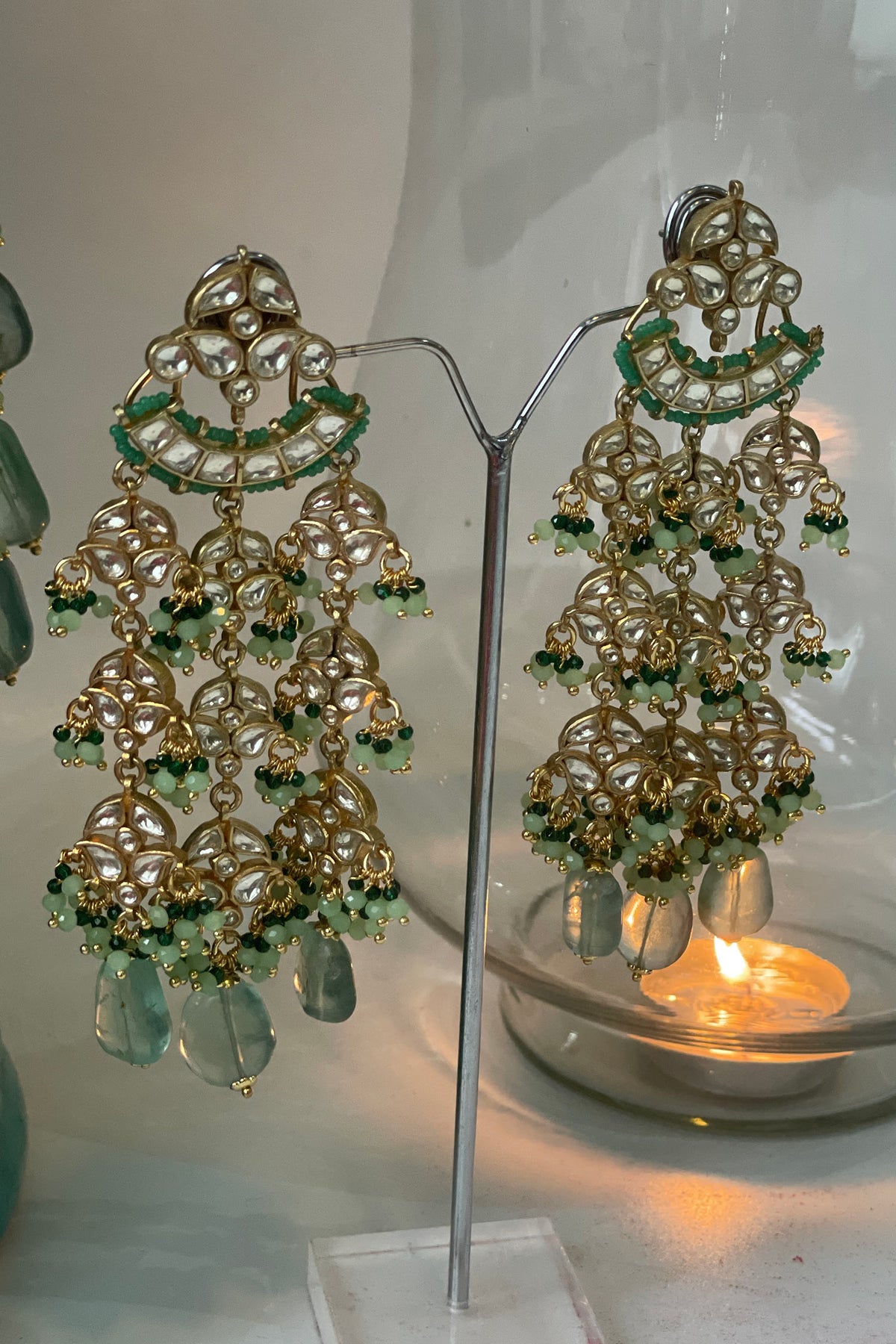 Stone & Kundan Layered Necklace Set 