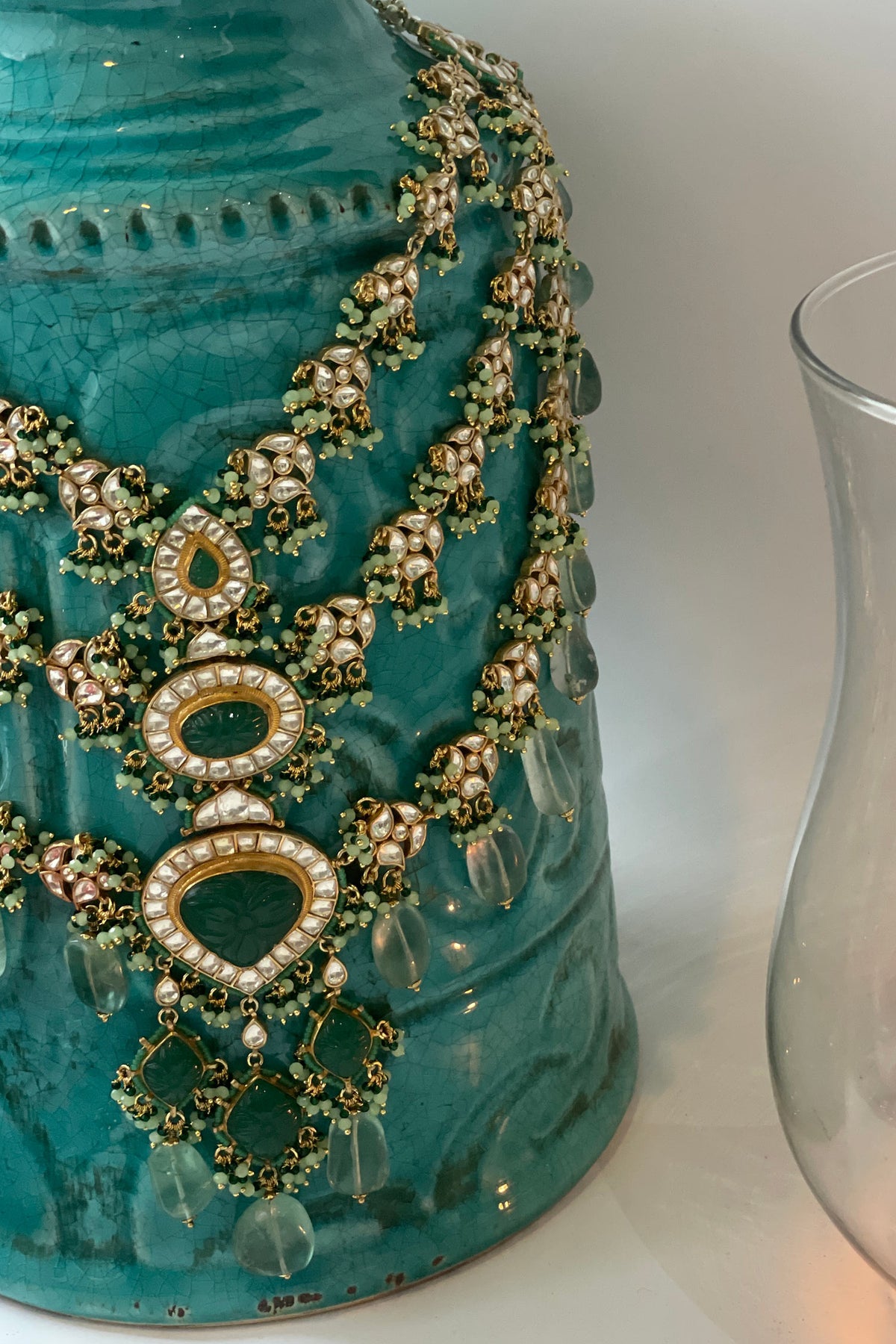 Stone & Kundan Layered Necklace Set 