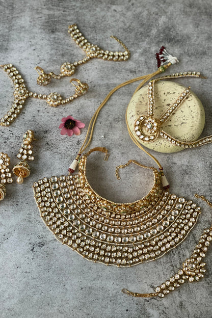 Kundan & Pearl Embellished Necklace Set 