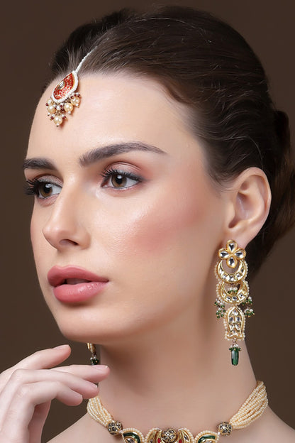 Kundan Embellished Chandbalis 