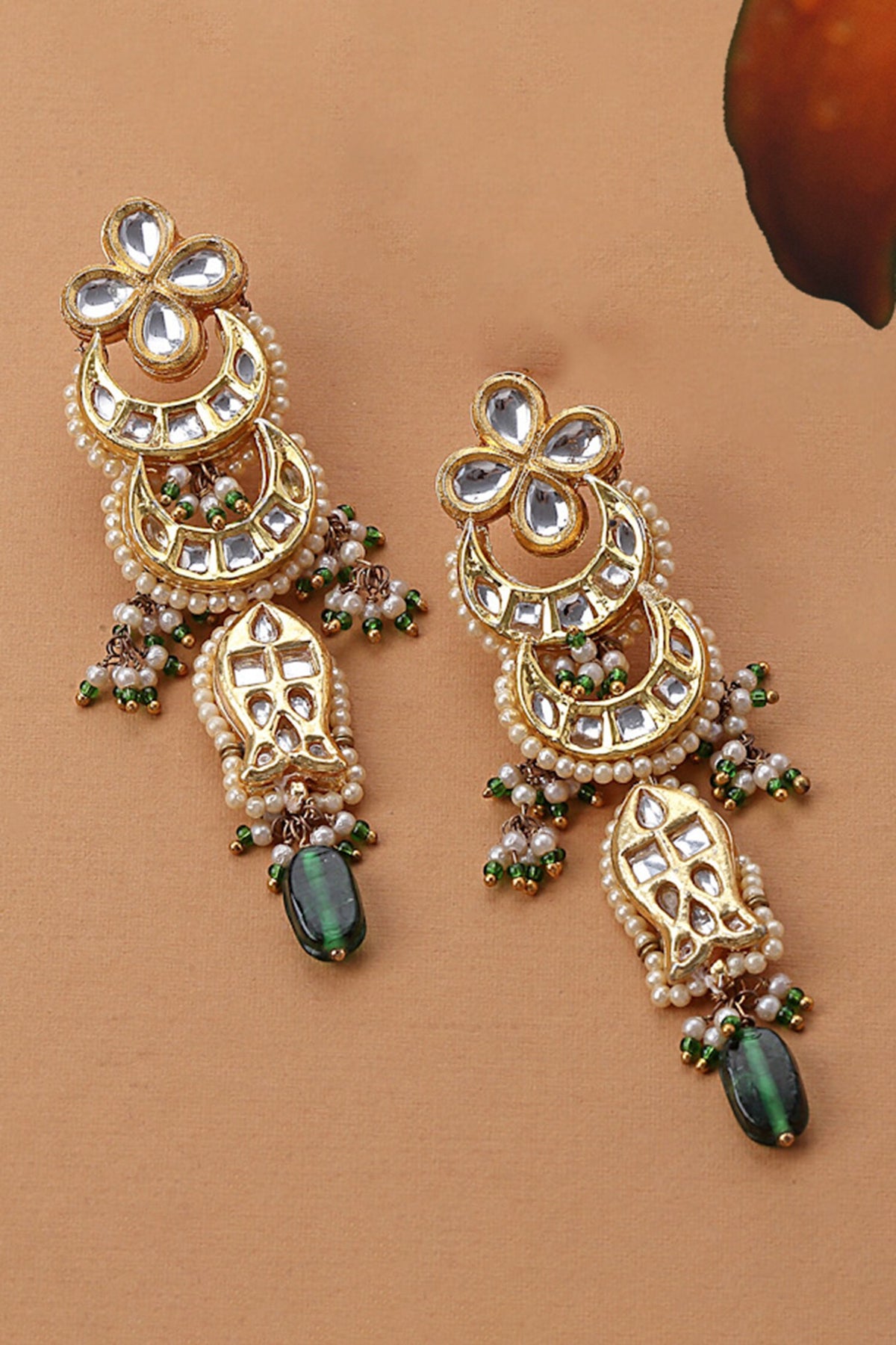 Kundan Embellished Chandbalis 