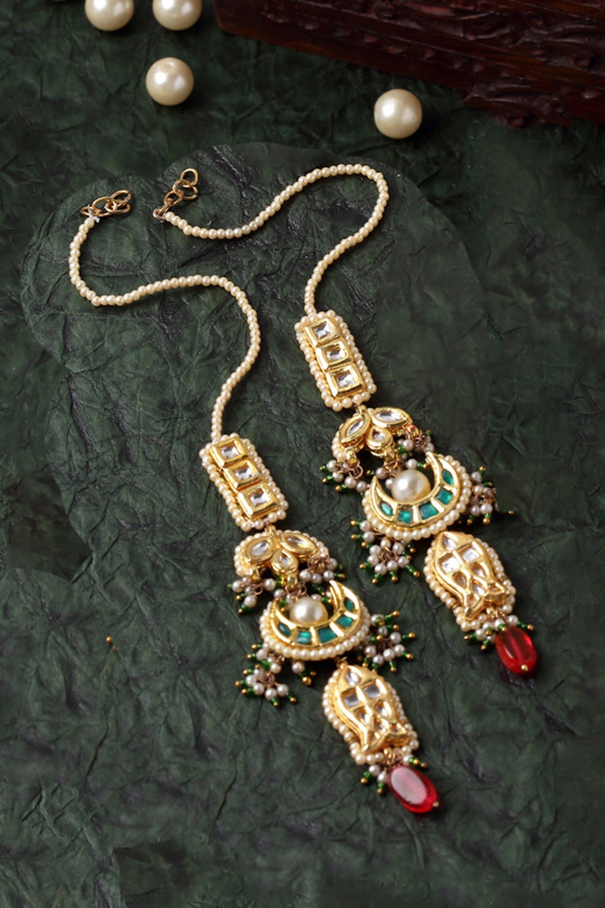 Natural Stone Studded Earrings 