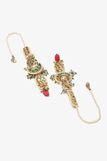 Natural Stone Studded Earrings 
