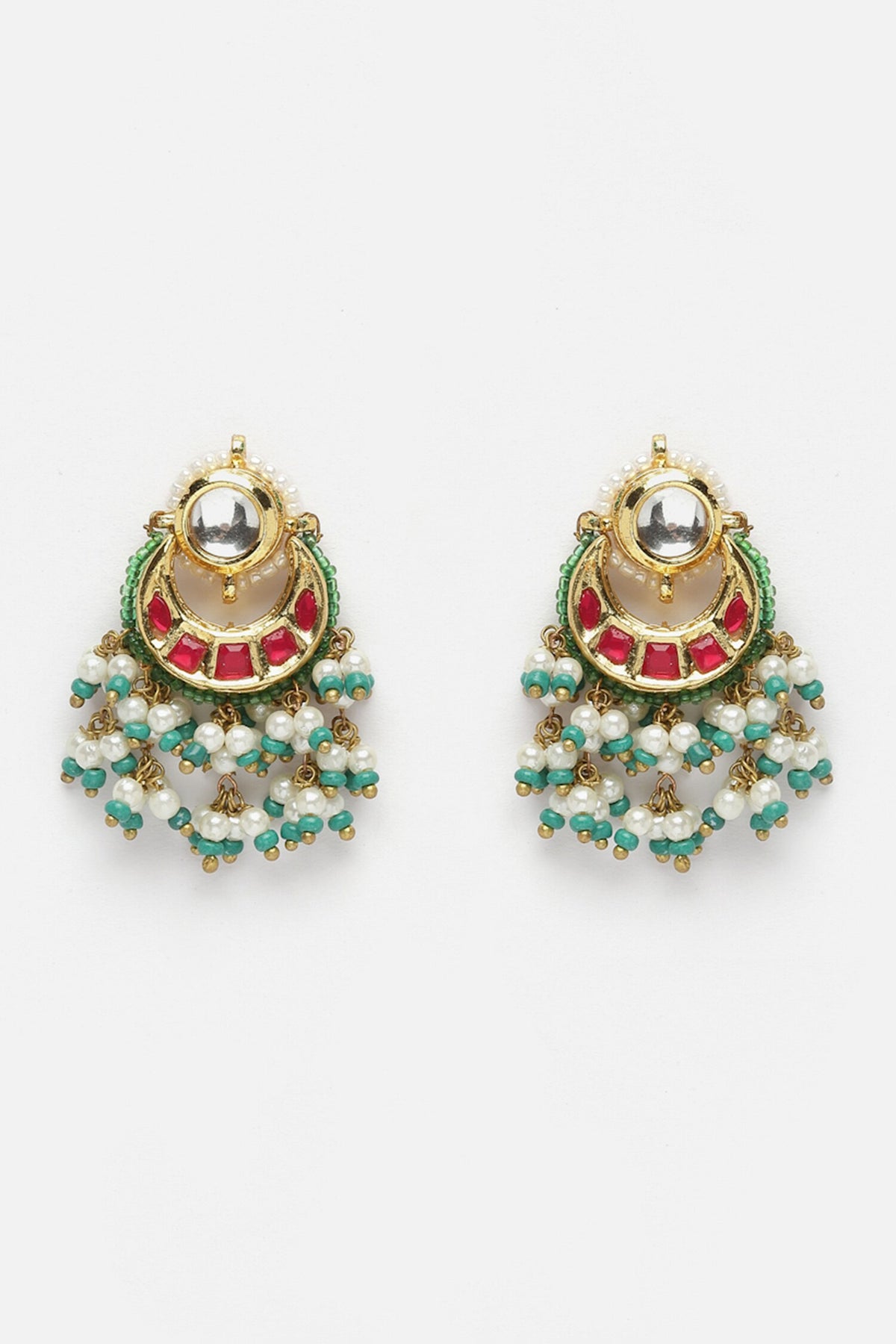Kundan Embellished Cutwork Chandbalis 