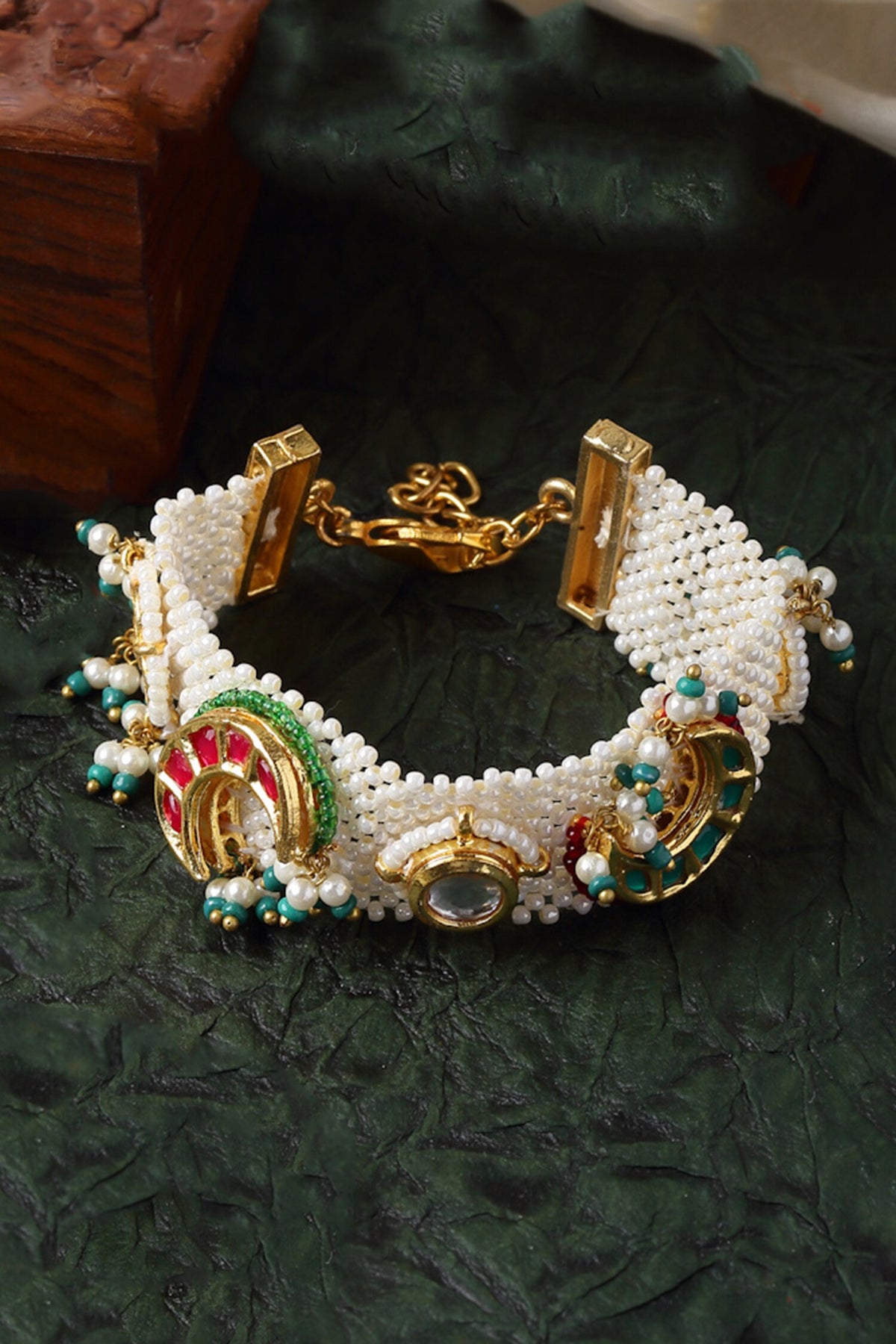 Natural Stone Embellished Bracelet 