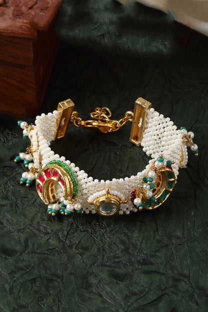 Natural Stone Embellished Bracelet 
