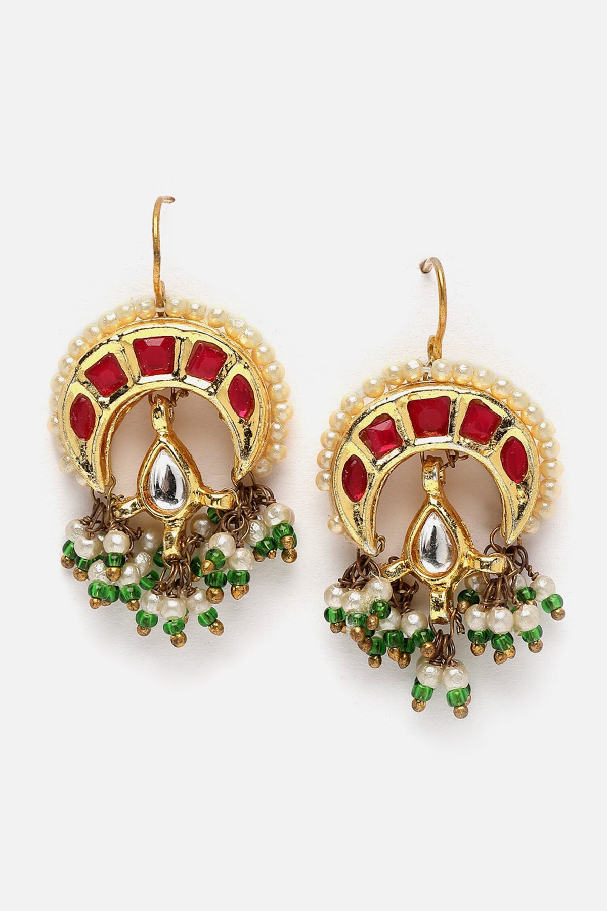 Crecent Moon Kundan Embellished Necklace Set 