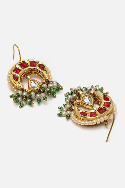 Crecent Moon Kundan Embellished Necklace Set 