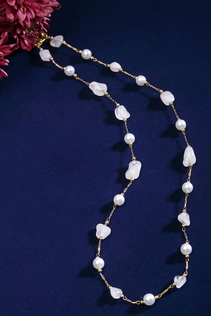 Pearl Embellished Necklace 