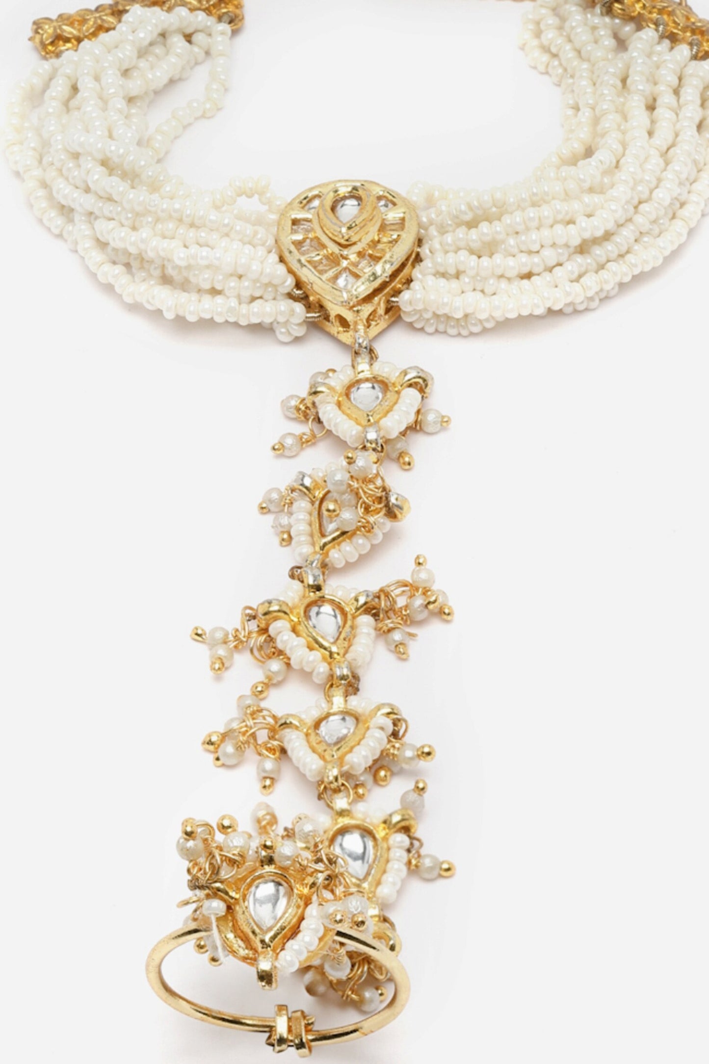 Teardrop Embellished Hathphool 