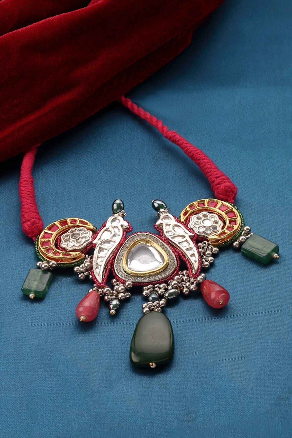 Parrot Love Birds & Chan Embellished Choker 