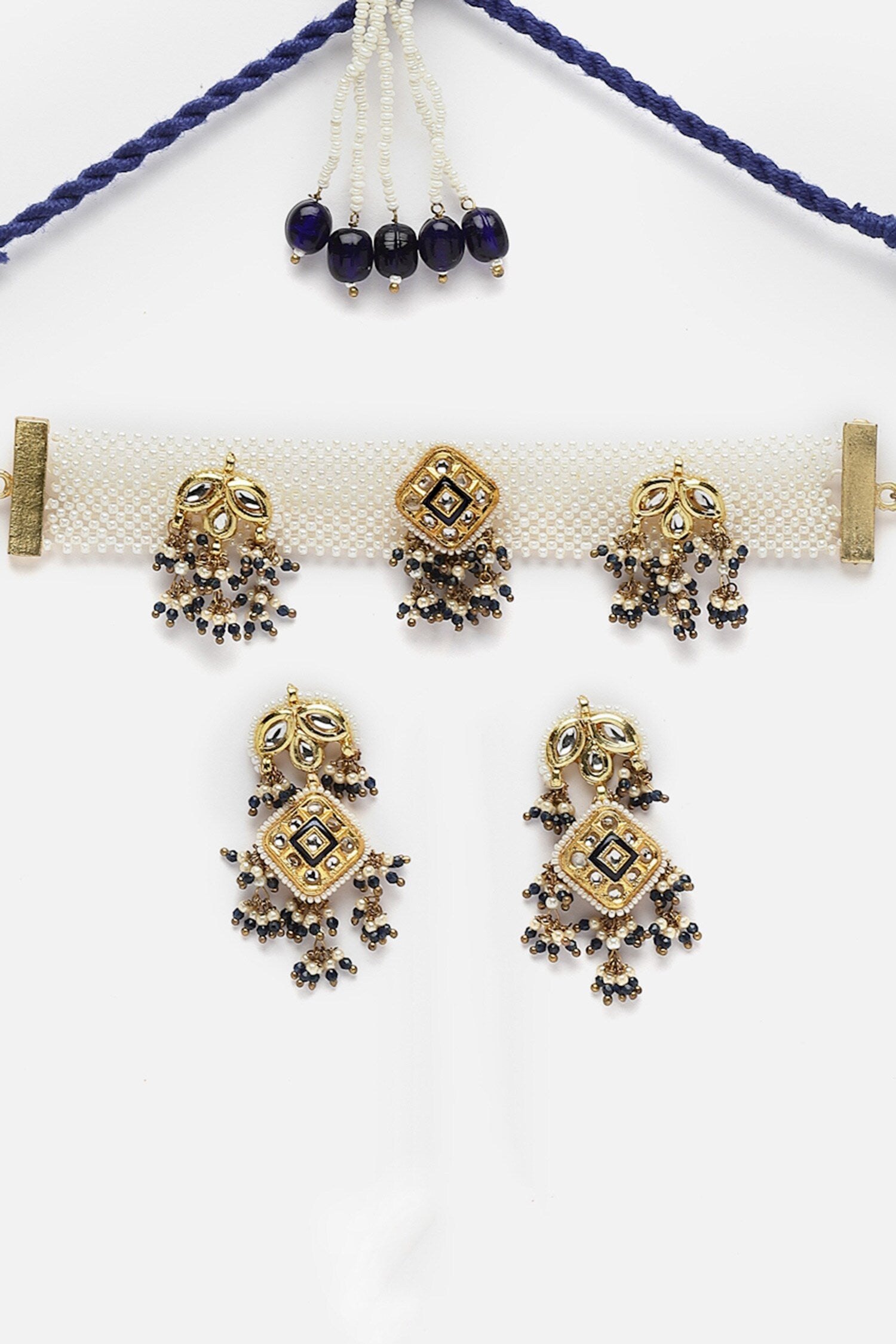 Pearl Beaded Choker Set 