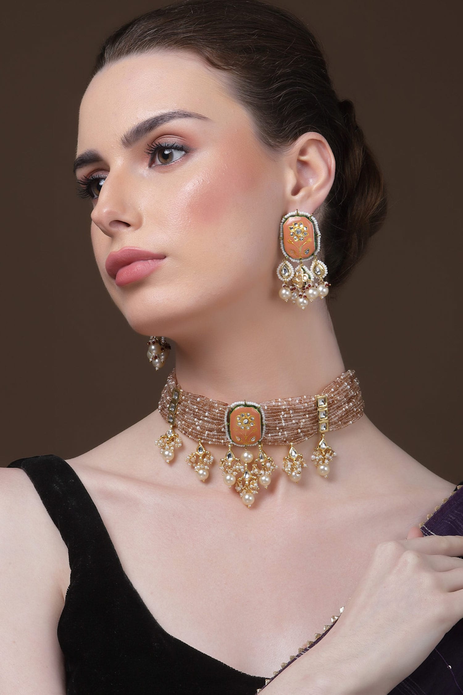 Meenakari Work Dangler Earrings 