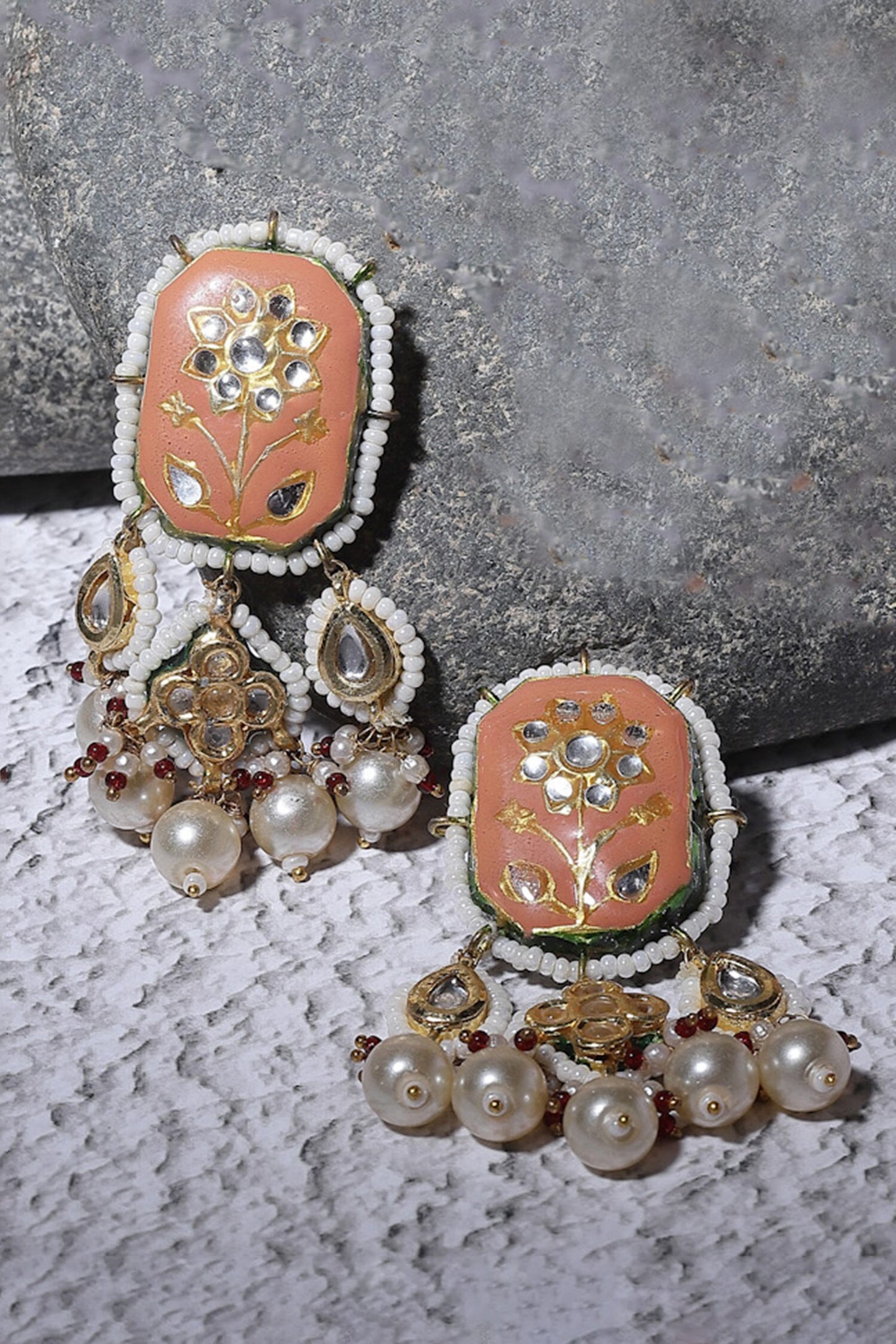 Meenakari Work Dangler Earrings 
