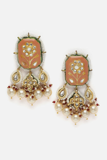 Meenakari Work Dangler Earrings 