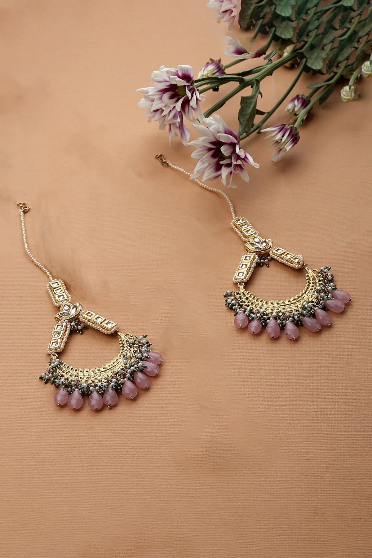 Stone & Pearl Embellished Chandbalis 