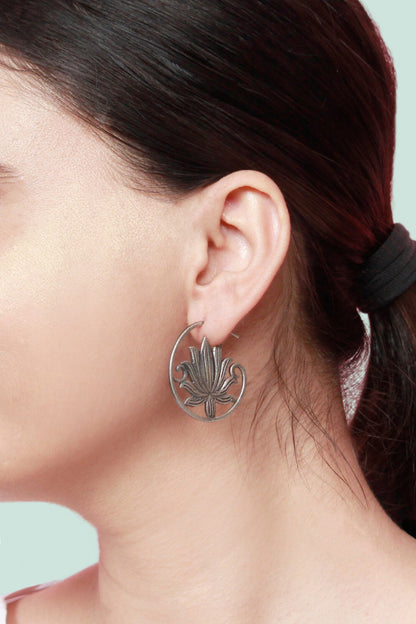 Lotus Cut Work Hoops 