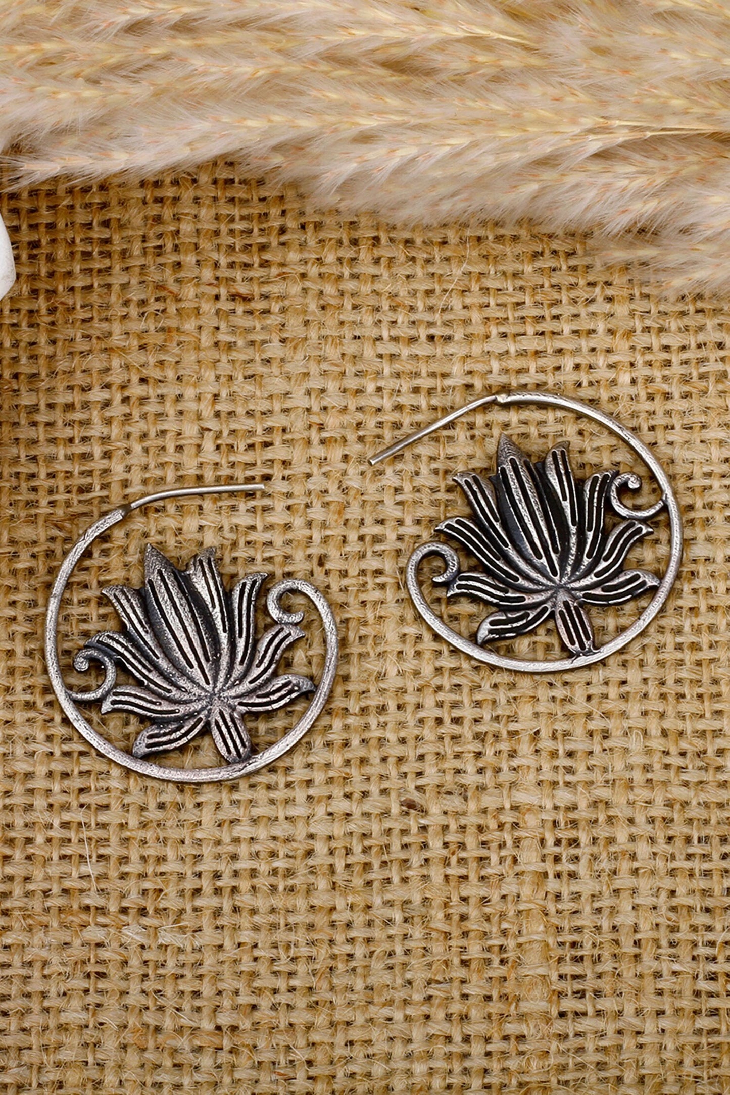 Lotus Cut Work Hoops 