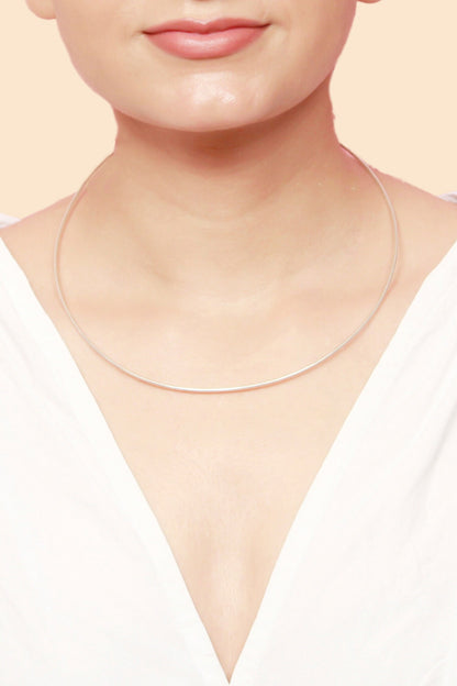 Oxidized Wired Hasli Necklace 