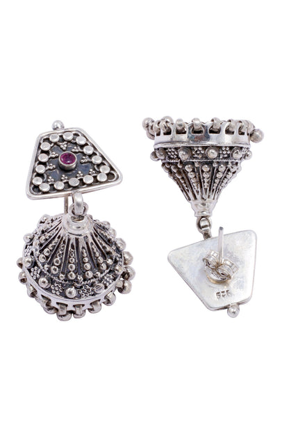 Handcrafted Rawa Work Jhumkas 
