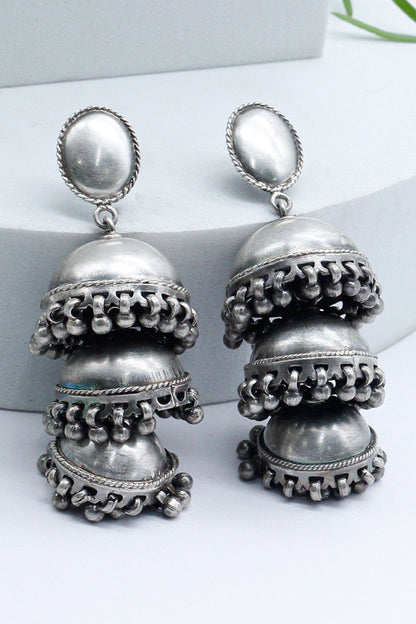 Tiered Hanging Handcrafted Jhumkas 
