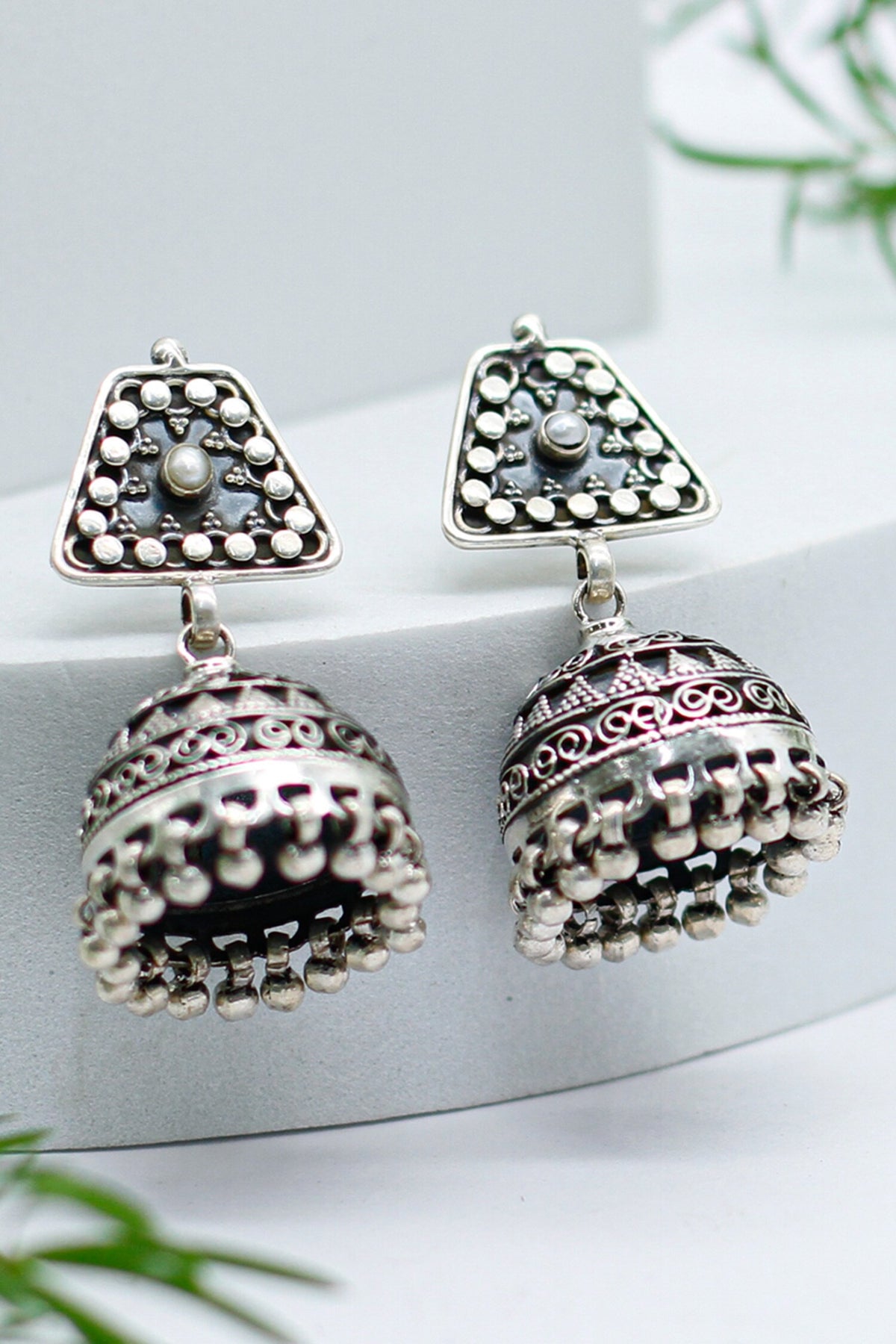 Handcrafted & Carved Jhumkas 