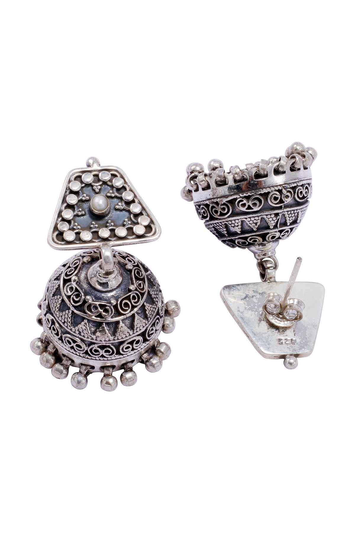 Handcrafted & Carved Jhumkas 