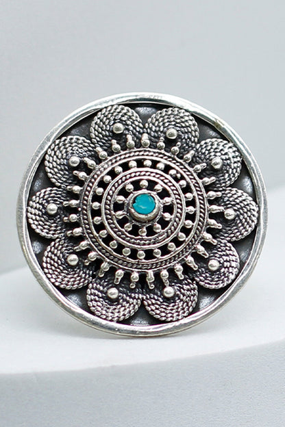 Turquoise Studded Round Ring 