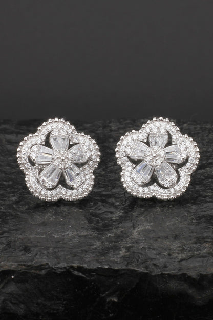 Fatima Floral Stone Embedded Studs 