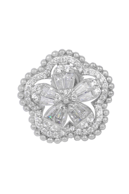Fatima Floral Stone Embedded Studs 