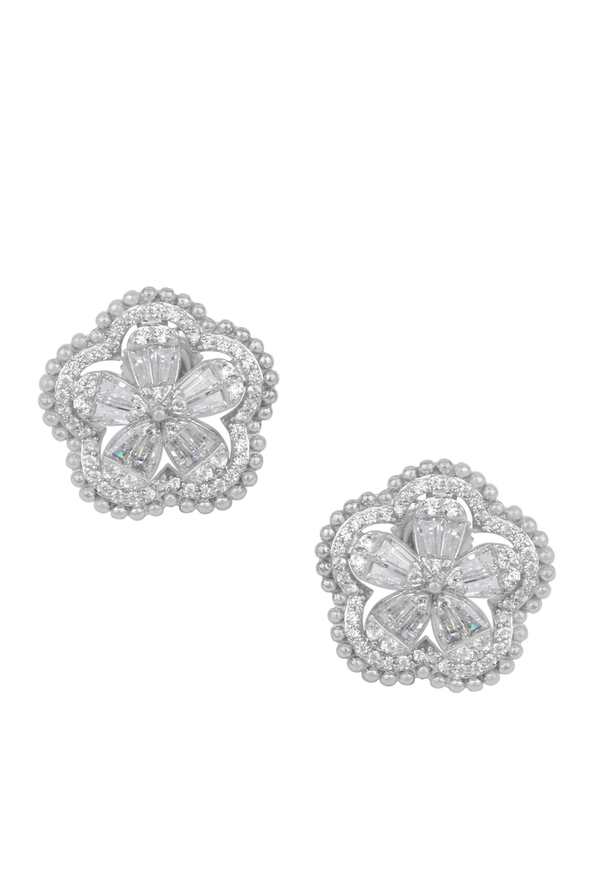 Fatima Floral Stone Embedded Studs 