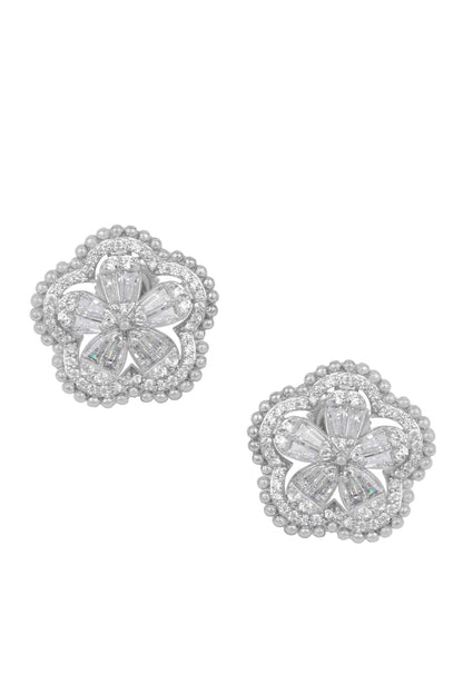 Fatima Floral Stone Embedded Studs 