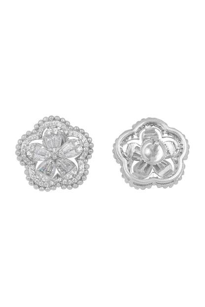 Fatima Floral Stone Embedded Studs 
