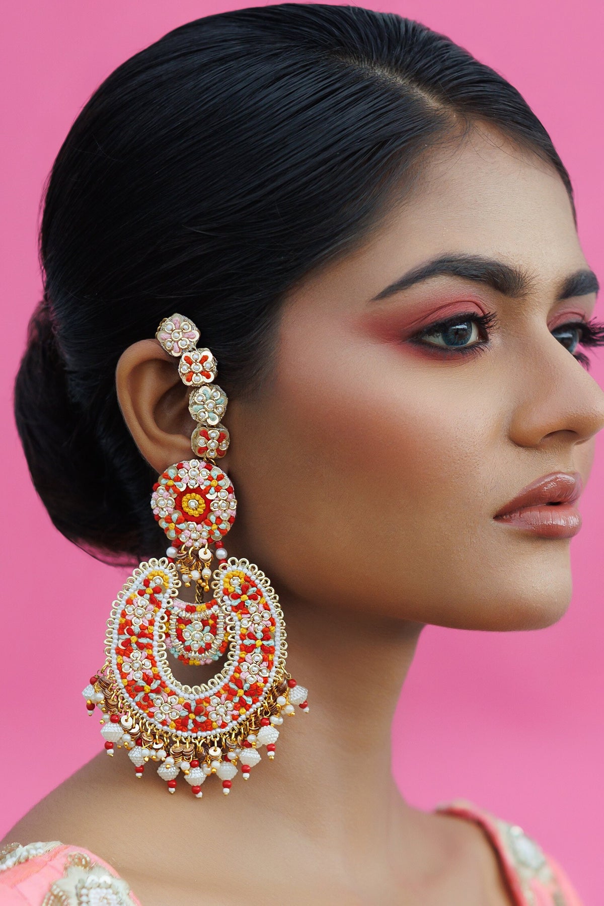 Modern Hand Embroidered Chandbalis 