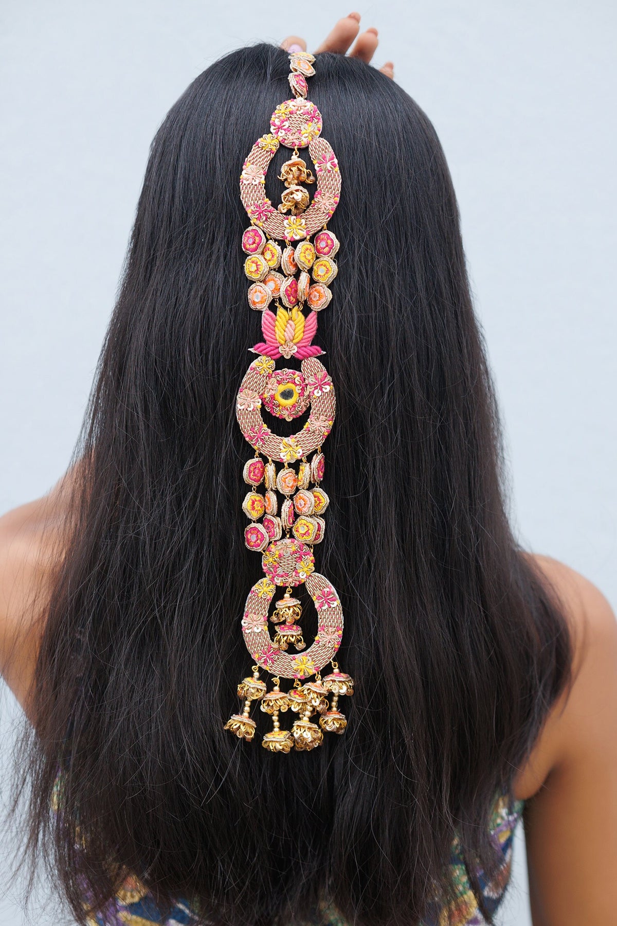 Padma Dabka & Abla Embroidered Headgear 