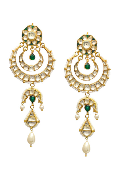 Embellished Kundan Layered Chandbalis 